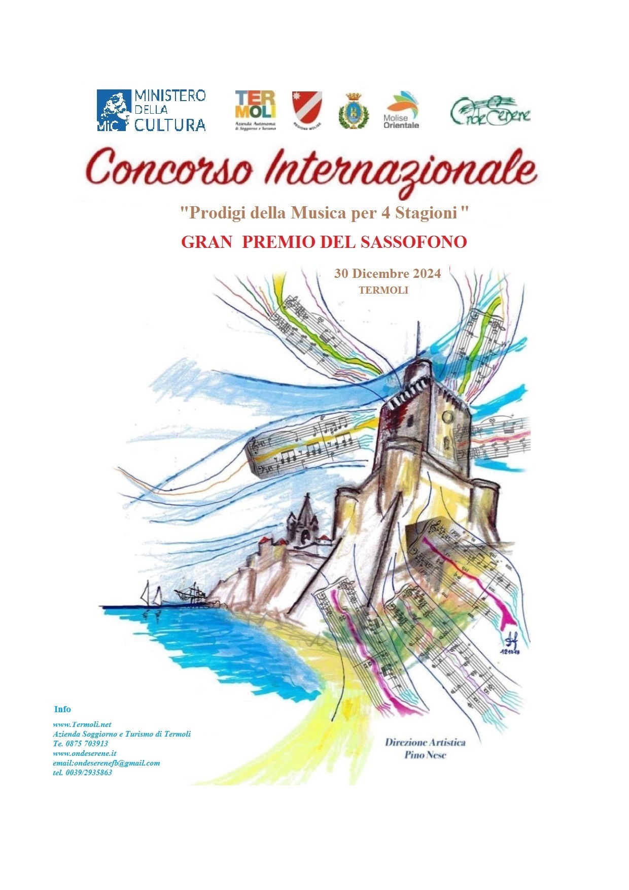 Apertura iscrizioni: V Edizione del Concorso Internazionale “PRODIGI DELLA MUSICA per 4 STAGIONI” - Gran Premio del Sassofono