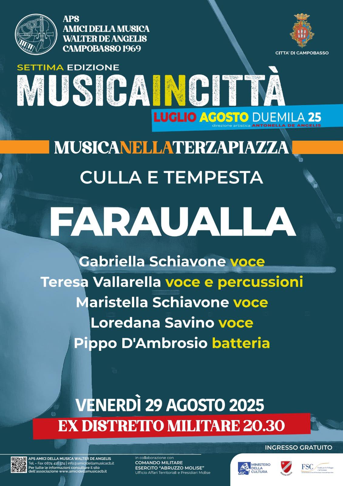 locandina " concerto culla e tempesta Faraualla"