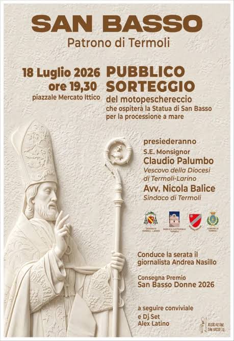 locandina del sorteggio motopeschereccio 18 luglio termoli