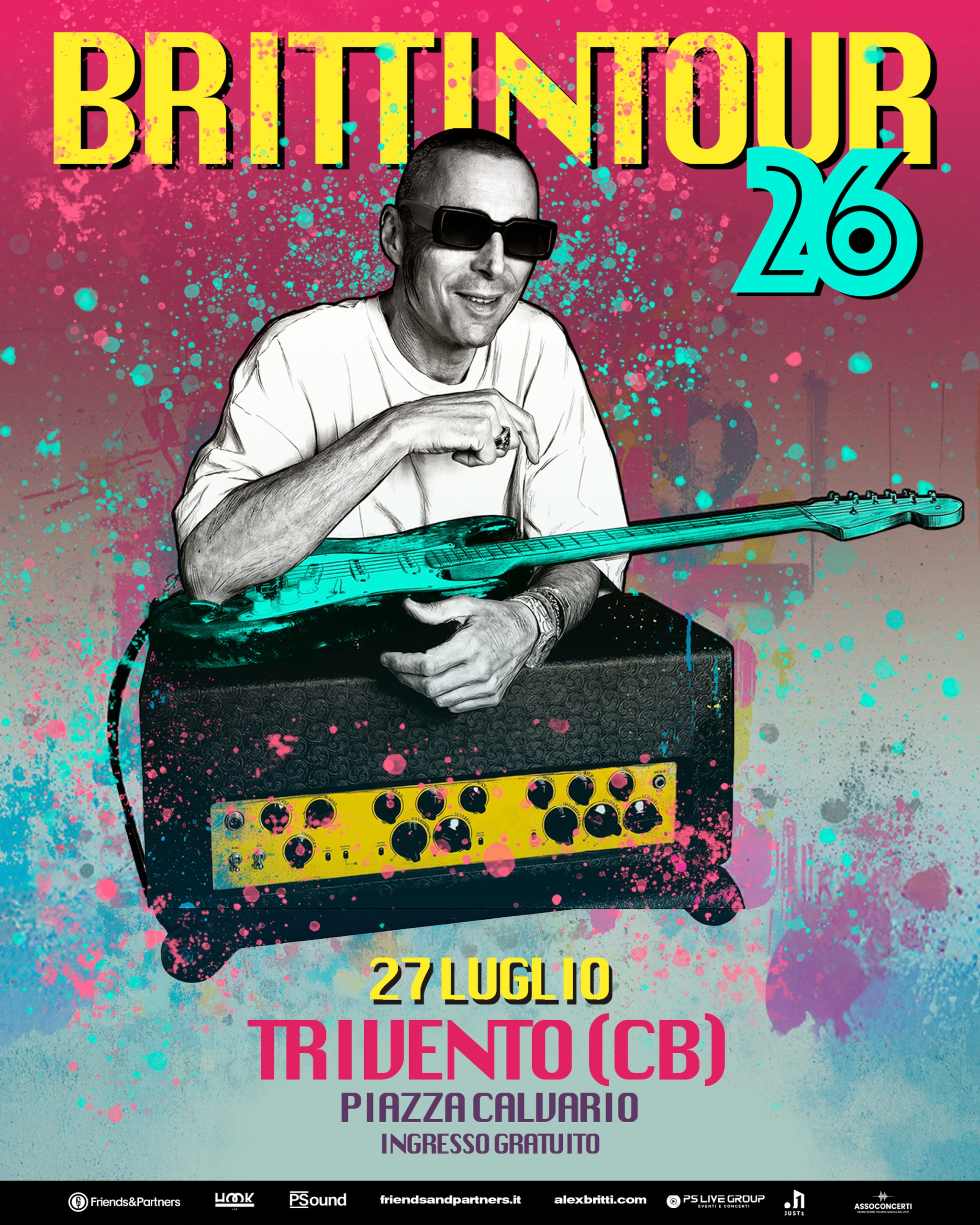 questa è la locandina del concerto di Alex Britti a Trivento il 27 luglio