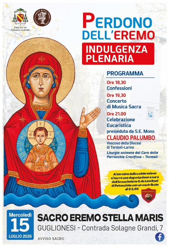 locandina del perdono dell'eremo