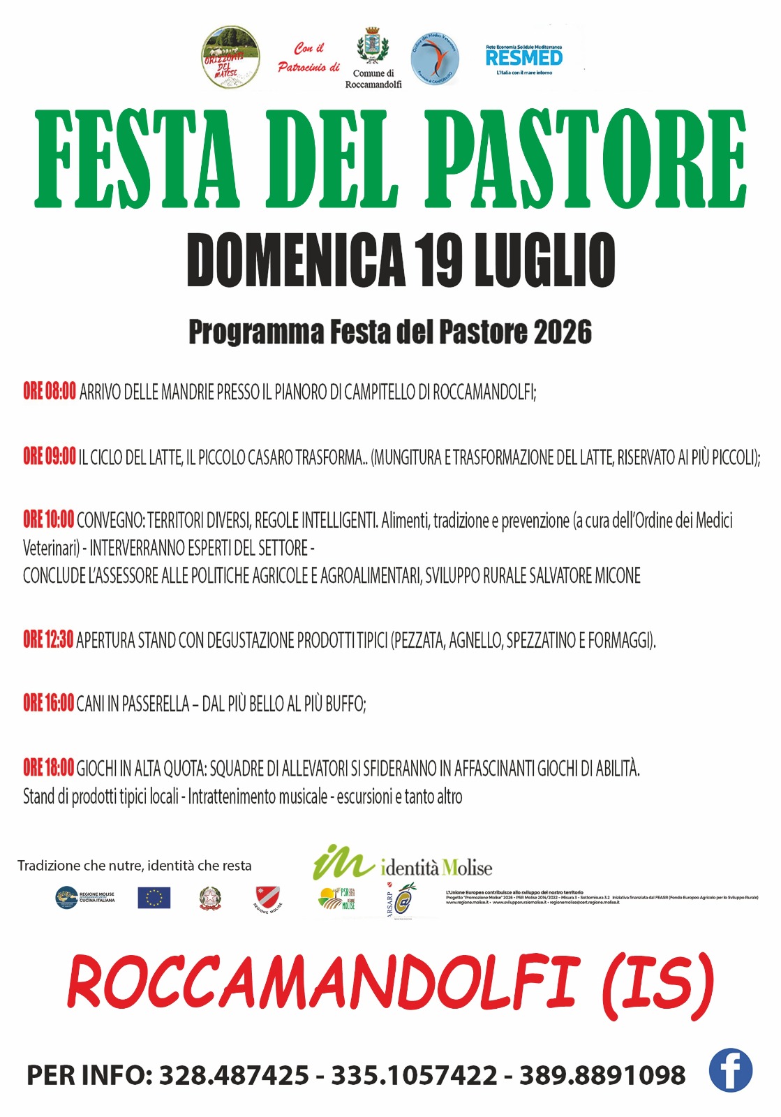 programma festa del pastore