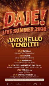 CONCERTO ANTONELLO VENDITTI TERMOLI IL 17 AGOSTO